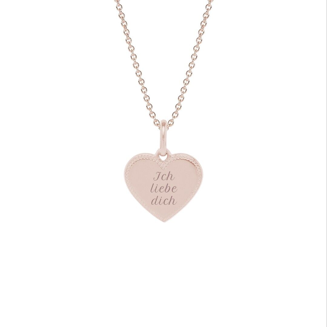Collana Simone Placcato oro rosa - "Love"-Ich liebe dich