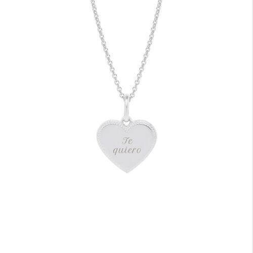 Collier Simone Argent - "Amour"-Te quiero