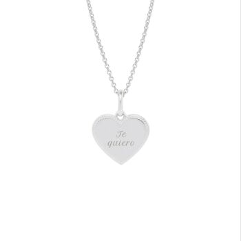 Collier Simone Argent - "Amour"-Te quiero