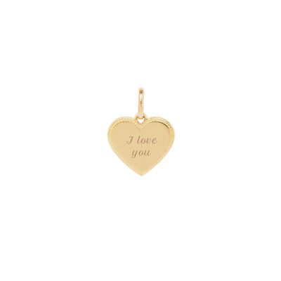 Medalla Simone Baño de oro amarillo - "Amour"-Te amo