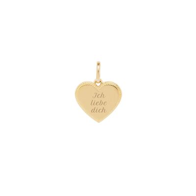 Medalla Simone Chapado en oro amarillo - "Amor"-Ich liebe dich