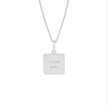 Collier Alice Argent - "Amour"-I love you