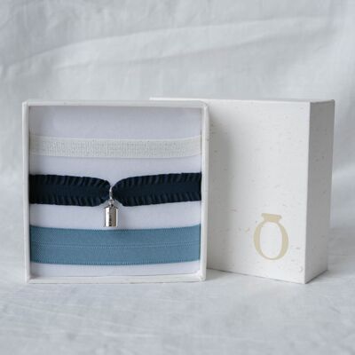 Mon Petit Poids Argent blue bracelets box - "Symbol"-Colombe