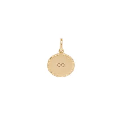 Medal Madeleine Yellow gold plated - "Symbol"-Infinity