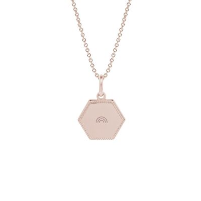 Henriette necklace Rose gold plated - "Symbol"-Rainbow