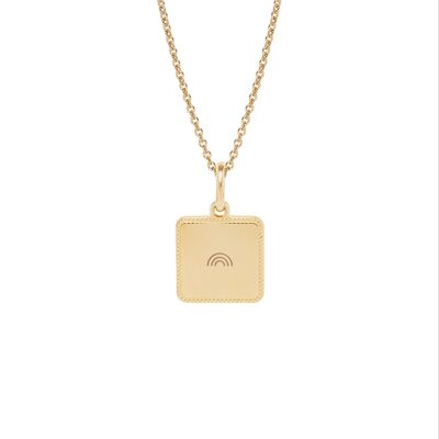 Necklace Alice Yellow gold plated - "Symbol"-Rainbow