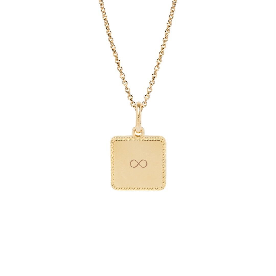 Collier Alice Plaqué or jaune - "Symbole"-Infini