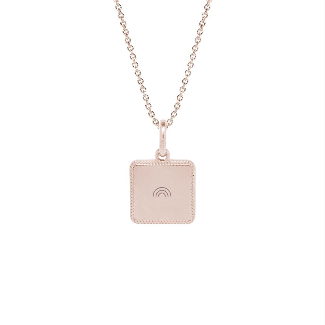 Collana Alice placcata oro rosa - "Simbolo" - Arcobaleno