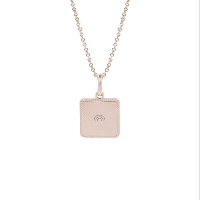 Necklace Alice Rose gold plated - "Symbol"-Rainbow