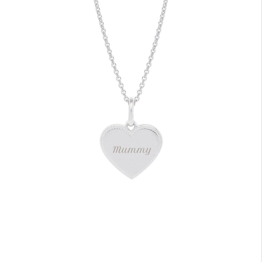 Collier Simone Argent - "Maman"-Mummy