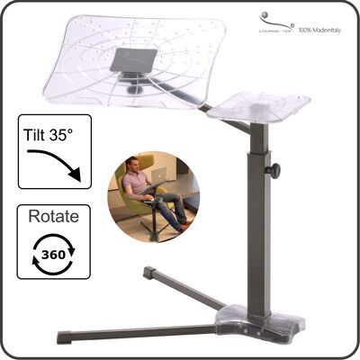 Soporte ergonómico para portátil Lounge-book Crystal