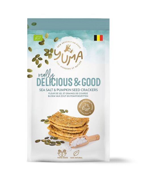 Fleur de sel crackers with pumpkin seeds 90g