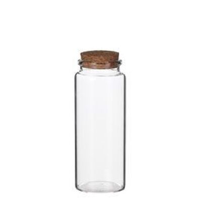 Glass jar with cork stopper H12.5 diameter 4.5cm. Set / 12 pieces