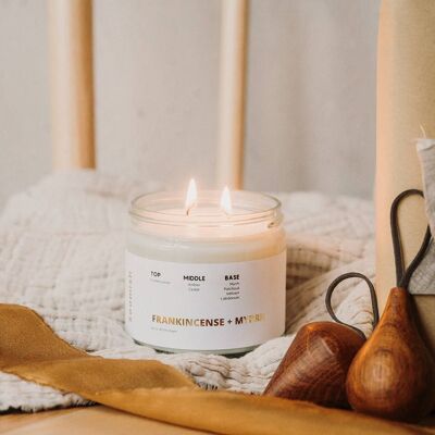 Frankincense + Myrrh Natural Soy Wax Candle 120ml