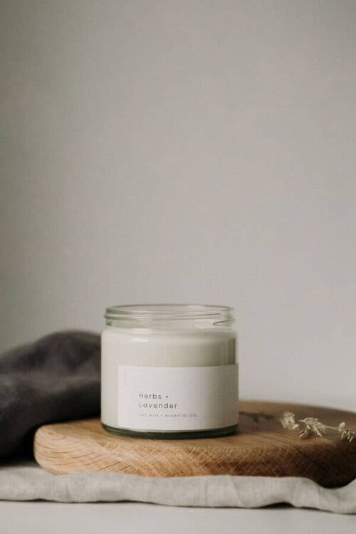 Herbs + Lavender 100% Natural Essential Oil Candle 250ml