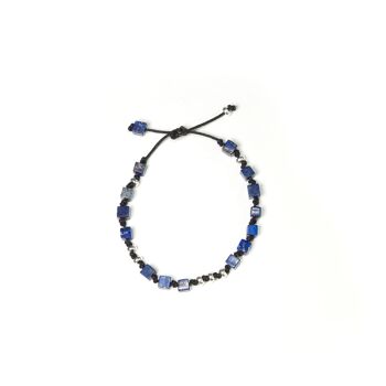Macramé lapis 6mm with sterling silver 1