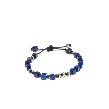 Macramé lapis 6mm with sterling silver 2