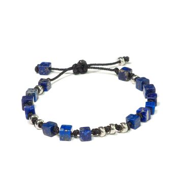 Macramé lapis 6mm with sterling silver 3