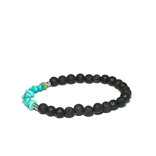 Bracelet Lava Stone & Turquoise