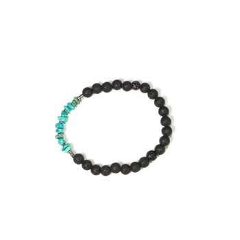 Bracelet Lava Stone & Turquoise 3