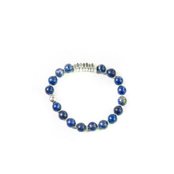 Classic Discs bracelet with blue lapis 8mm 2