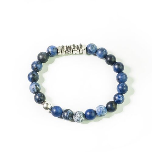 Classic Discs bracelet with sodalite 8mm