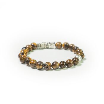 Classic Discs bracelet with tiger eye 8mm 2