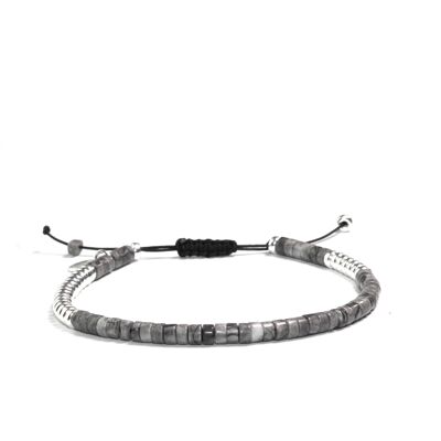 Bracelet heishi 4mm jaspe picasso