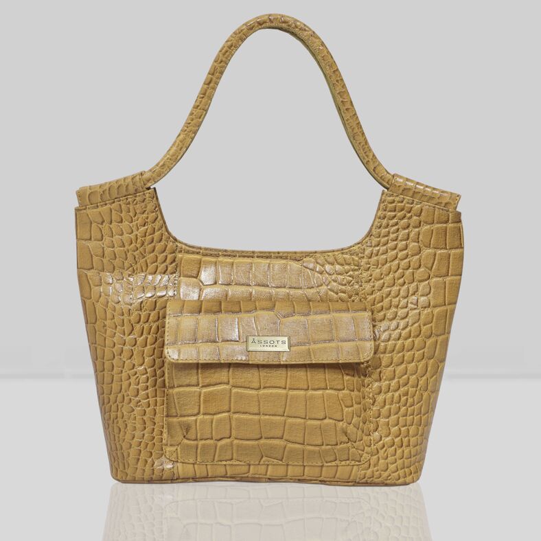 Assots London 'betty' Tan Zip Top Mini Pebble Grain Leather Backpack