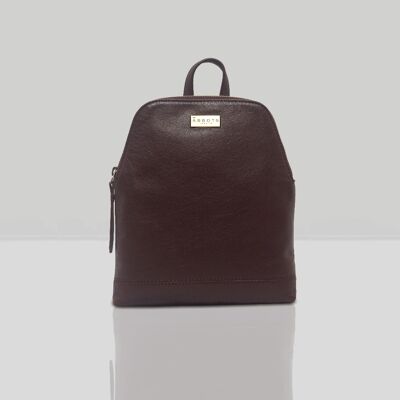'BELLA' Burgundy Mini Leather Lightweight Backpack