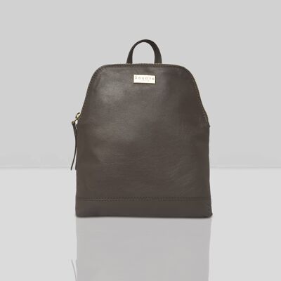 'BELLA' Mokka Brown Mini Leather Lightweight Backpack