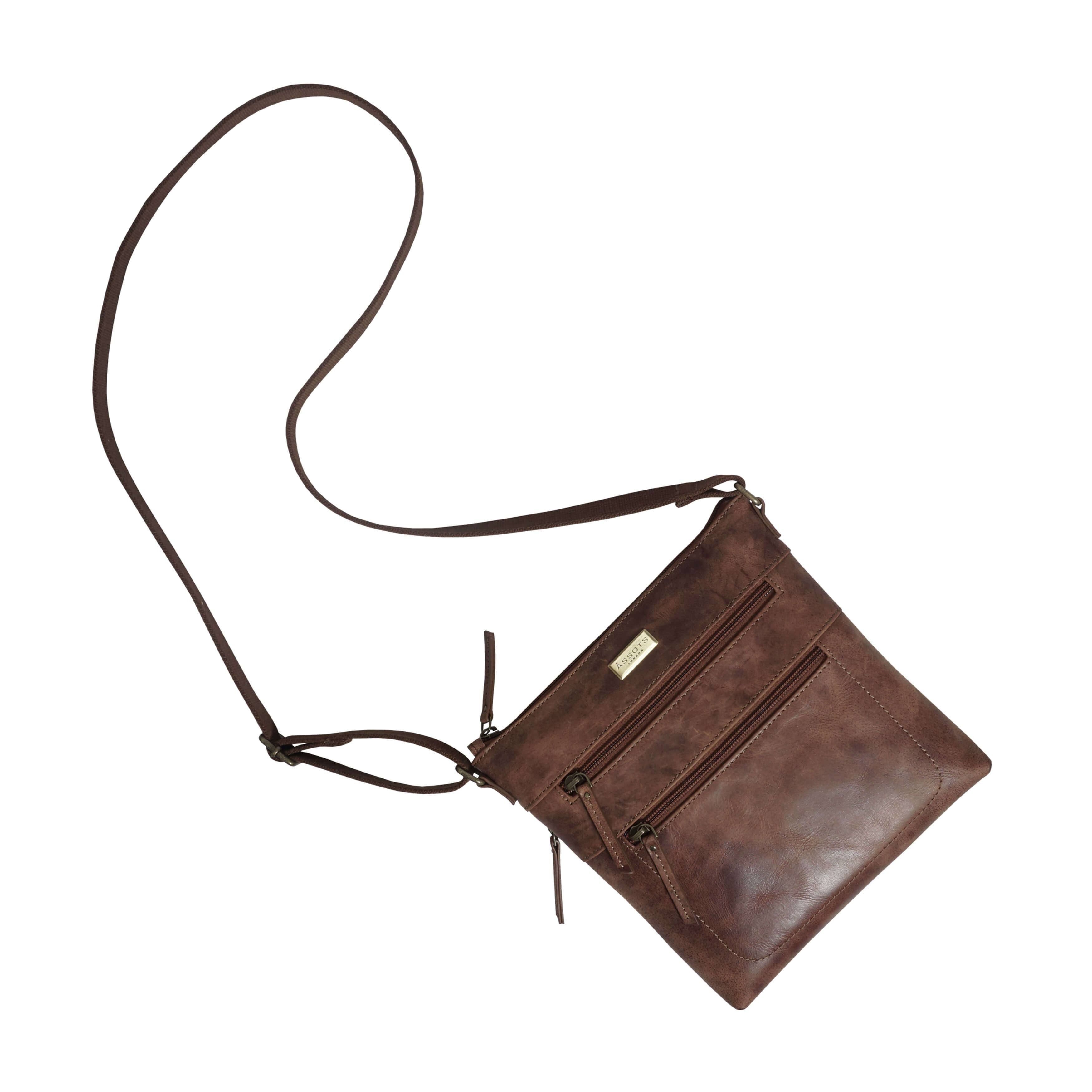 Estalon leather messenger outlet bag