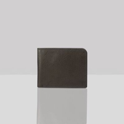 'DOUGLAS' Grey Trifold Vintage Leather RFID Blocking Wallet