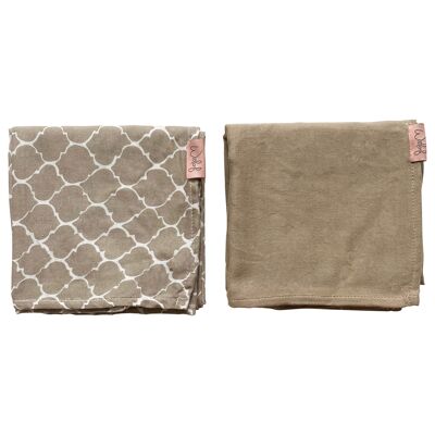 Swaddle 80x80 cm 2-PACK Once upon a dream Sand