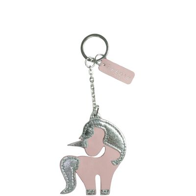 'UNICORN' Super Cute Smooth Pink Leather With Silver Metal