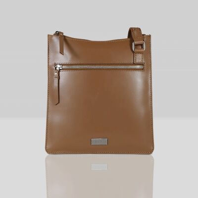'WILLOW' Tan Smooth Leather Crossbody Bag