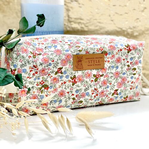 Trousse nomade S, "Louise" rose