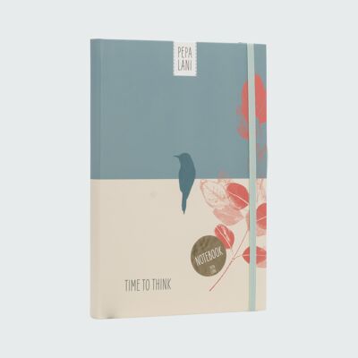 NOTEBOOK DIN A5, BIRD BLUE, PEPA LANI®