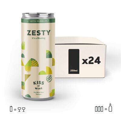 Zesty Riesling mit Bubbles 24er Pack