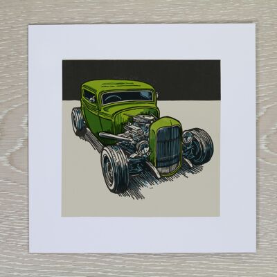 Biglietto di auguri per auto d'epoca Hot Rod (IC-HotRod)