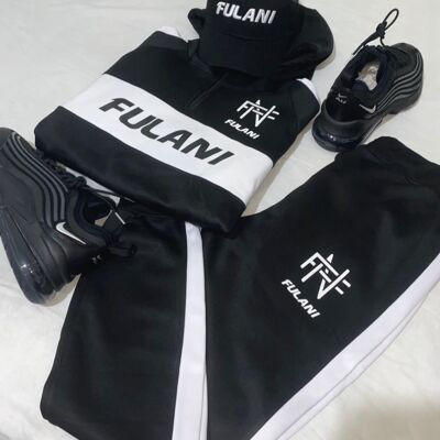 Fulani Tokyo Hoodie - Black/white