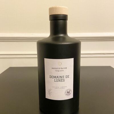 Bottiglia di olio d'oliva nera da 0,5 litri