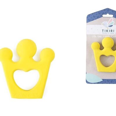 Tikiri: TEETHING RING Crown 10cm, in natural rubber, on card, 0+