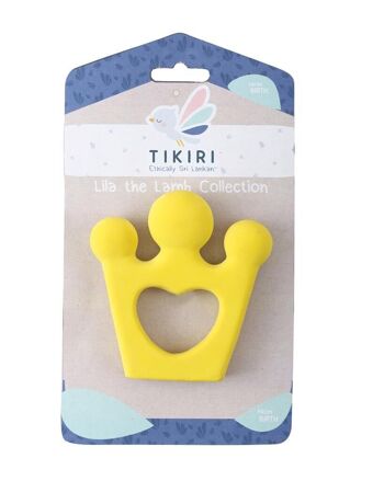 Tikiri: ANNEAU DE DENTITION Couronne 10cm, en caoutchouc naturel, sur carte, 0+ 3