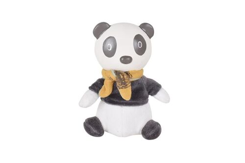 Tikiri Pancha: PANDA - JOUET DOUX avec tête en caoutchouc naturel 13cm, avec tissu en bambou, en boîte fenêtre, 0+
