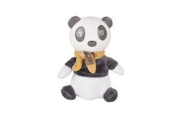 Tikiri Pancha: PANDA - JOUET DOUX avec tête en caoutchouc naturel 13cm, avec tissu en bambou, en boîte fenêtre, 0+ 1