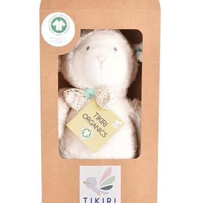 Tikiri Organic Collection: SHEEP small 18cm, with card, 0+