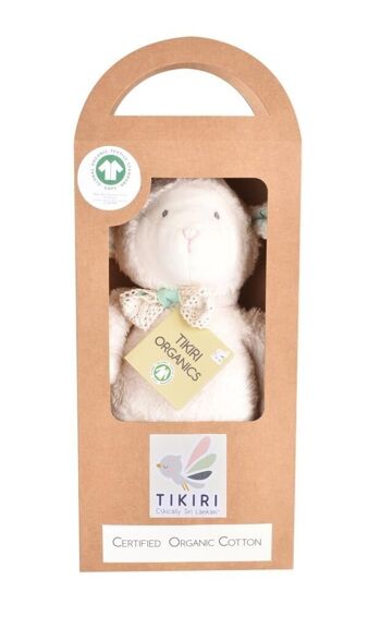 Tikiri Collection Biologique: MOUTON petit 18cm, avec carte, 0+ 1