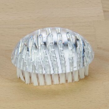 Brosse de soin des ongles, poils en plastique nylon blanc, dimensions: 6 x 4,5 cm 3
