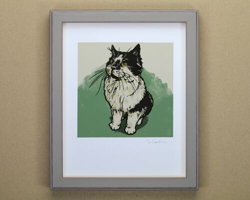 Black & White Cat Art Print (IC-P-Arthur)